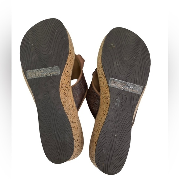 Clarks Women’s Cork Wedge Sandals - Picture 6 of 9